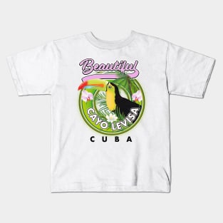 Beautiful Cayo Levisa Cuba travel logo Kids T-Shirt